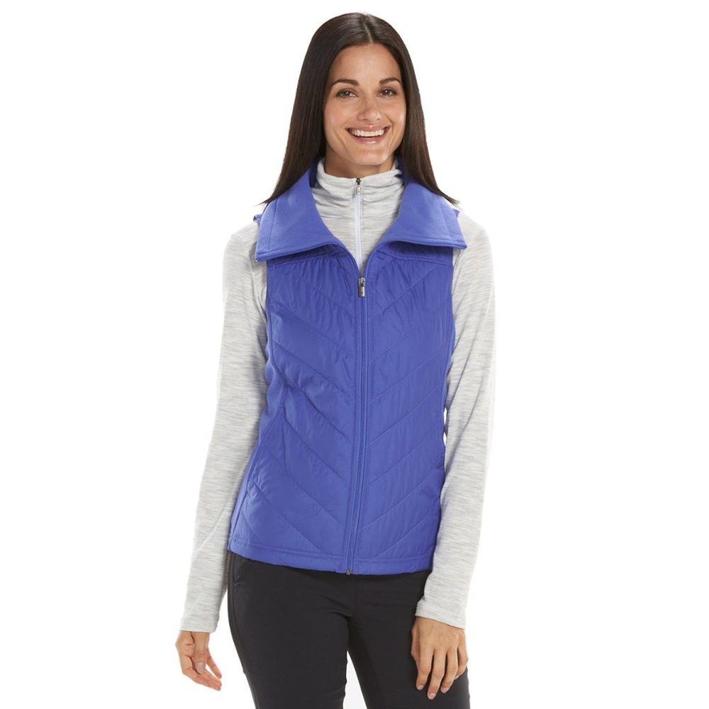 NEW Columbia Womens Quilted Vest Water Resistant S NWT Purple